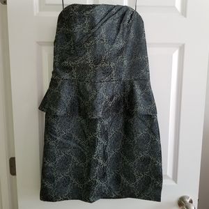 ABS strapless jacquard cocktail dress. NWOT.